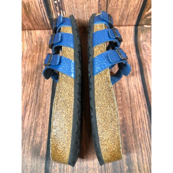 Birkenstock Birkis Xenia Blue 3 Strap Sandals Soft Womens 37 / 6 (5e3) - Picture 6 of 10